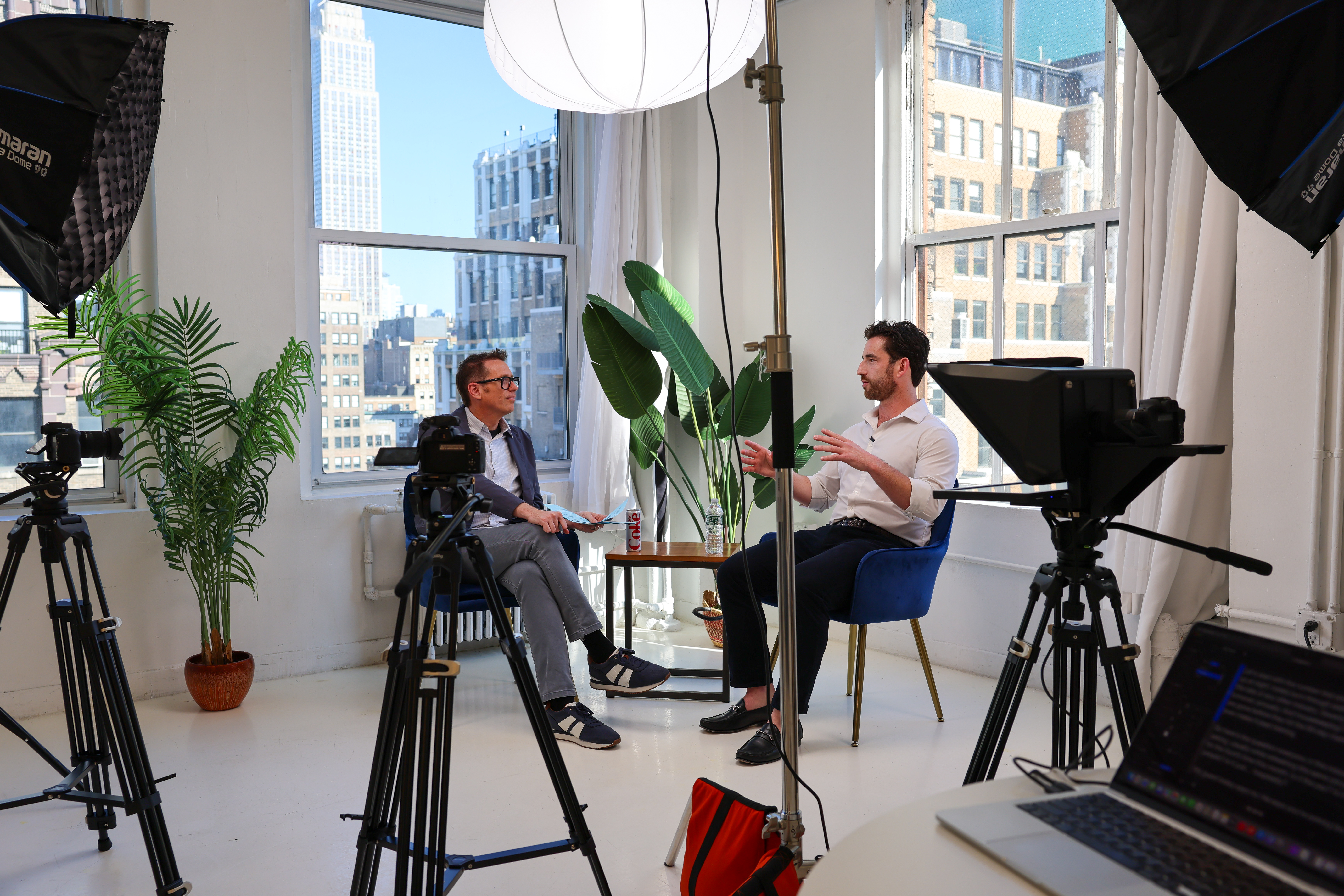 Interview in the loft studio